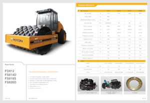 Valjci s jednim bubnjem Foton Lovol FS818S