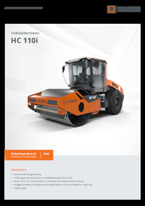 Valjci s jednim bubnjem Hamm HC 110i