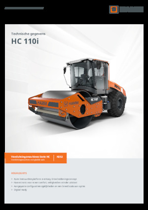 Valjci s jednim bubnjem Hamm HC 110i