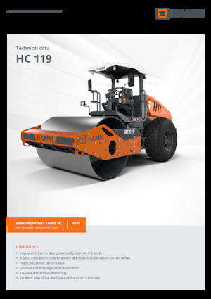 Valjci s jednim bubnjem Hamm HC 119