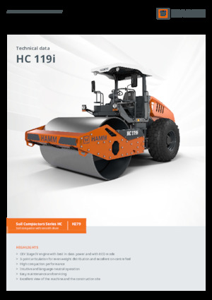 Valjci s jednim bubnjem Hamm HC 119i