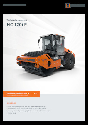 Valjci s jednim bubnjem Hamm HC 120i P