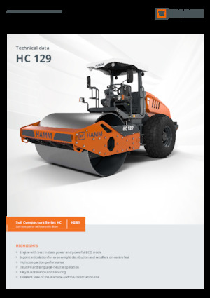 Valjci s jednim bubnjem Hamm HC 129