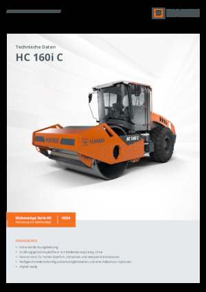 Valjci s jednim bubnjem Hamm HC 160i C