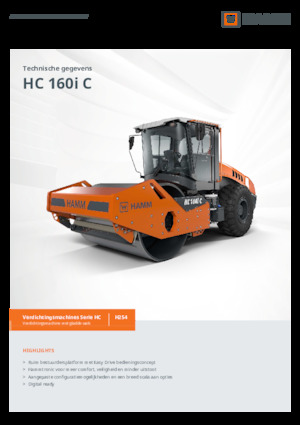 Valjci s jednim bubnjem Hamm HC 160i C