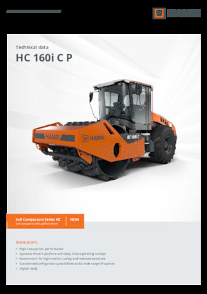 Valjci s jednim bubnjem Hamm HC 160i C P