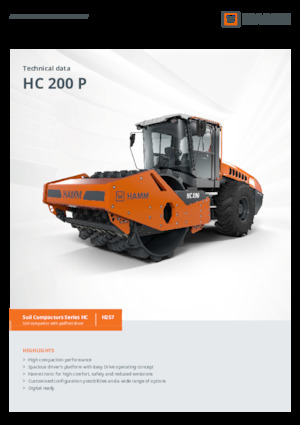 Valjci s jednim bubnjem Hamm HC 200 P