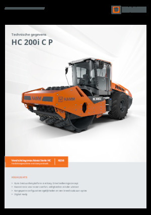 Valjci s jednim bubnjem Hamm HC 200i C P