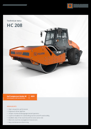 Valjci s jednim bubnjem Hamm HC 208