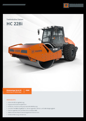 Valjci s jednim bubnjem Hamm HC 228i