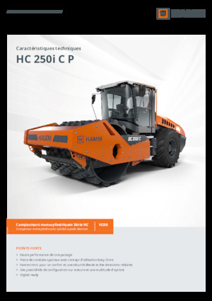 Valjci s jednim bubnjem Hamm HC 250i C P