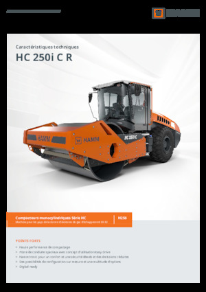 Valjci s jednim bubnjem Hamm HC 250i C R