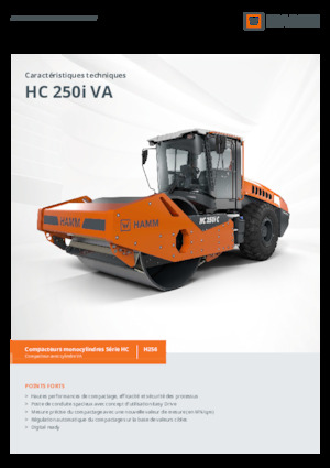 Valjci s jednim bubnjem Hamm HC 250i C VA