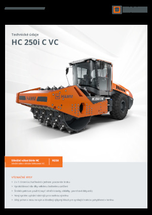 Valjci s jednim bubnjem Hamm HC 250i C VC