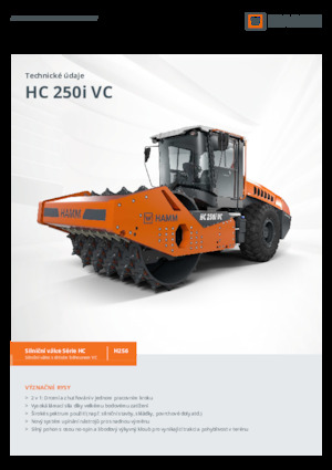 Valjci s jednim bubnjem Hamm HC 250i VC