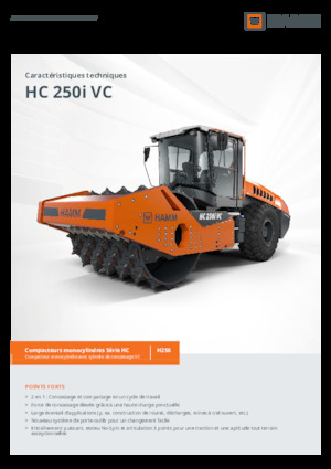 Valjci s jednim bubnjem Hamm HC 250i VC