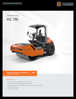 Valjci s jednim bubnjem Hamm HC 70i