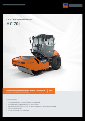Valjci s jednim bubnjem Hamm HC 70i