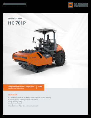 Valjci s jednim bubnjem Hamm HC 70i P