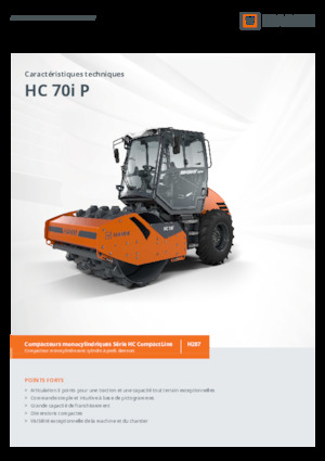 Valjci s jednim bubnjem Hamm HC 70i P