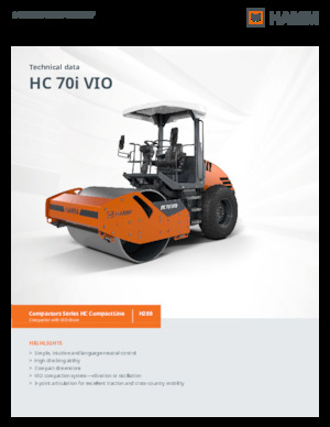 Valjci s jednim bubnjem Hamm HC 70i VIO