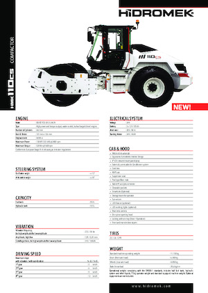 Valjci s jednim bubnjem Hidromek HMK 110 CS