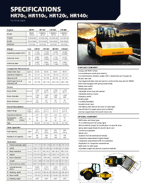 Valjci s jednim bubnjem Hyundai HR70C