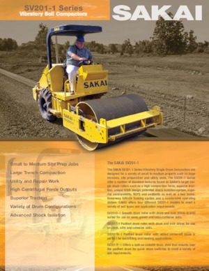 Valjci s jednim bubnjem Sakai SV201TB-1