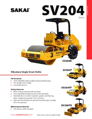 Valjci s jednim bubnjem Sakai SV204TF