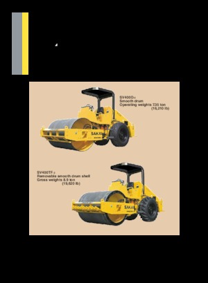 Valjci s jednim bubnjem Sakai SV400T