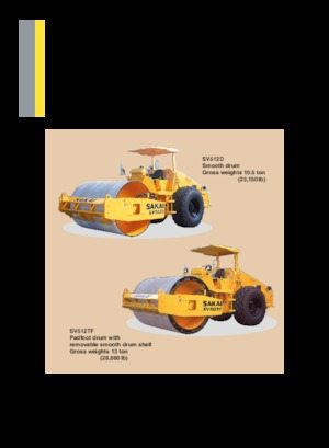 Valjci s jednim bubnjem Sakai SV512D