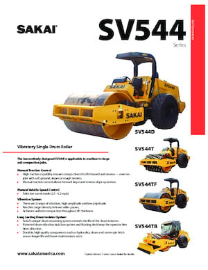 Valjci s jednim bubnjem Sakai SV544D