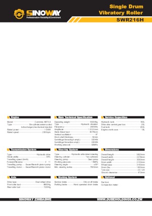 Valjci s jednim bubnjem Sinoway SWR216H