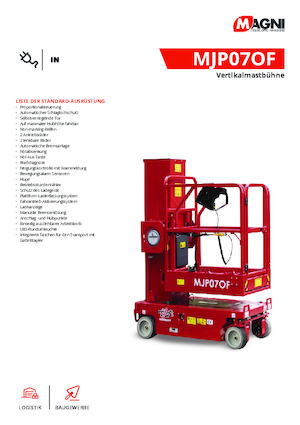Vertikalna podizna platforma s jednim jarbolom MAGNI MJP07of