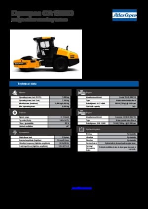 Valjci s jednim bubnjem Dynapac CA 1500 D