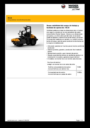 Valjci s jednim bubnjem Wacker Neuson RC50P