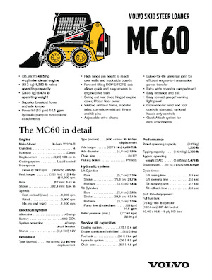 Mini utovarivači Volvo MC60