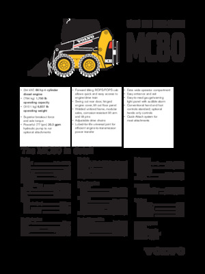 Mini utovarivači Volvo MC80
