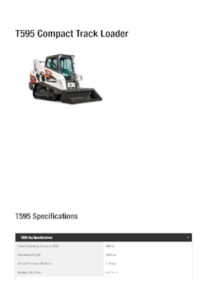 Mini utovarivači Bobcat T595
