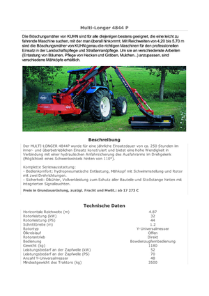 Kosilice za nagib Kuhn Multi-Longer GI-T 4844 P TD