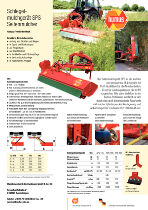 Kosilice za nagib Humus SPS 155