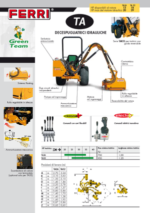 Kosilice za nagib Ferri TA 26