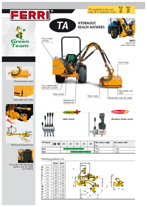 Kosilice za nagib Ferri TA 26