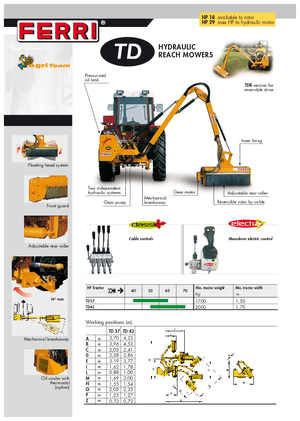 Kosilice za nagib Ferri TD 42