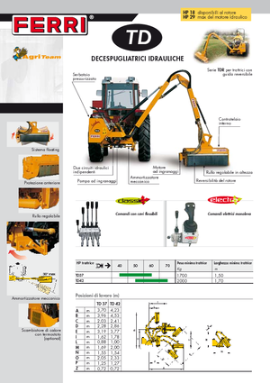 Kosilice za nagib Ferri TD 42