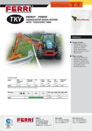 Kosilice za nagib Ferri TKV 65