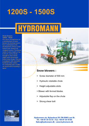 Rezači snijega Hydromann 1500 S