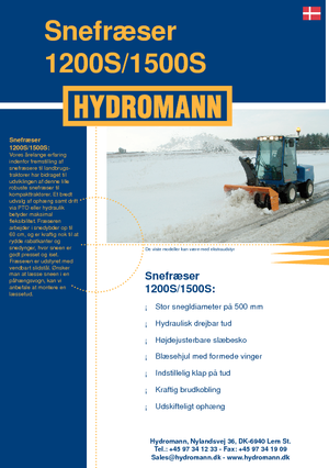 Rezači snijega Hydromann 1500 S