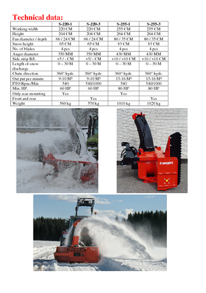 Rezači snijega Fransgard S 220-3