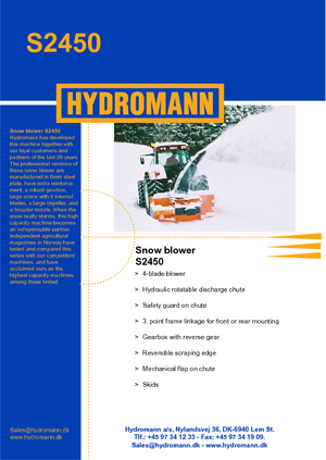 Rezači snijega Hydromann S 2450